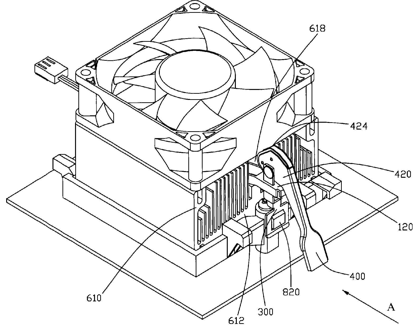 Clip for heat dissipation device