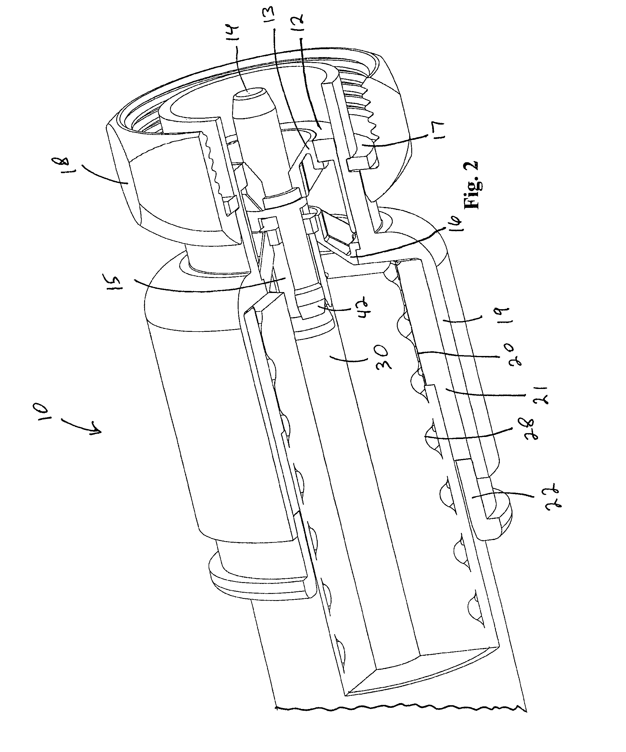 Cable connector expanding contact