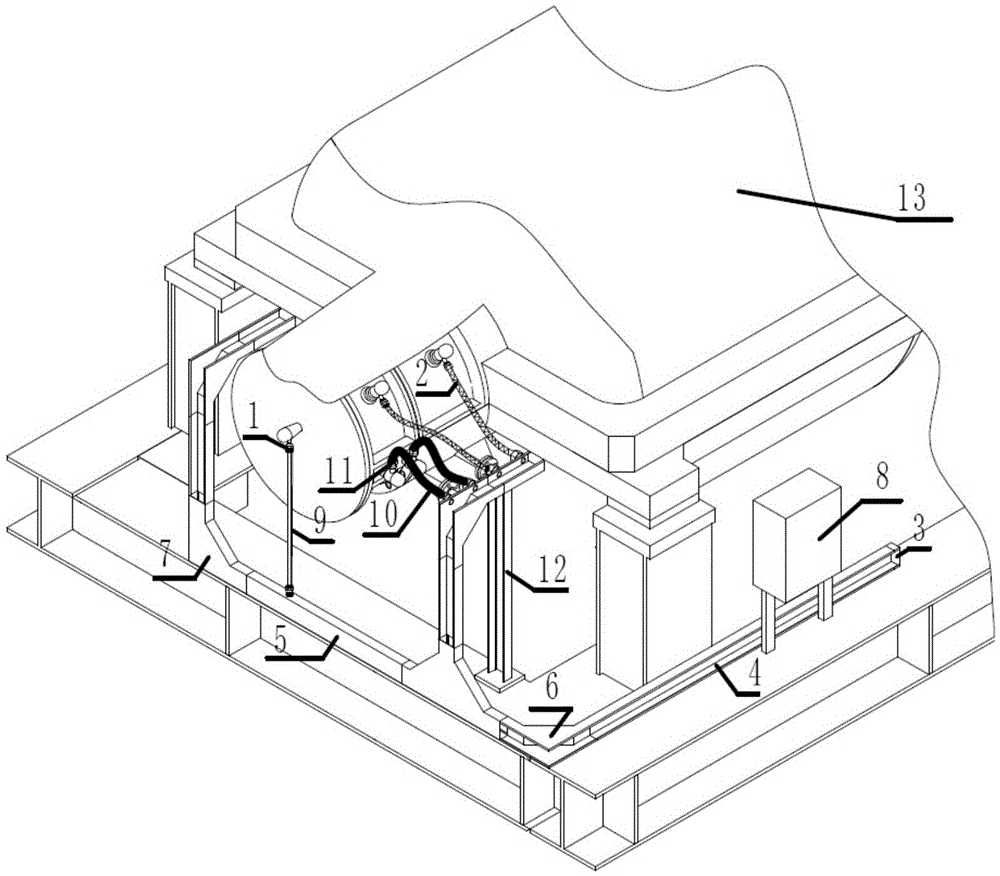 Cable bridge applicable for compressor set