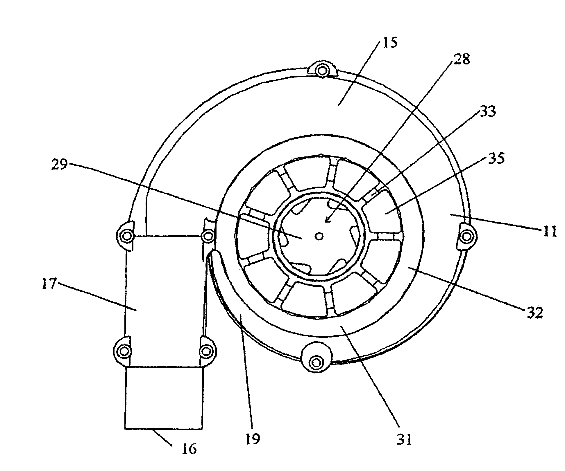 Centrifugal rotary blood pump