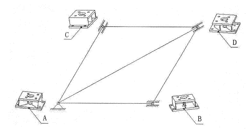 High stability multi-angle and multi-freedom satellite releasing and bearing apparatus of space remote sensing camera