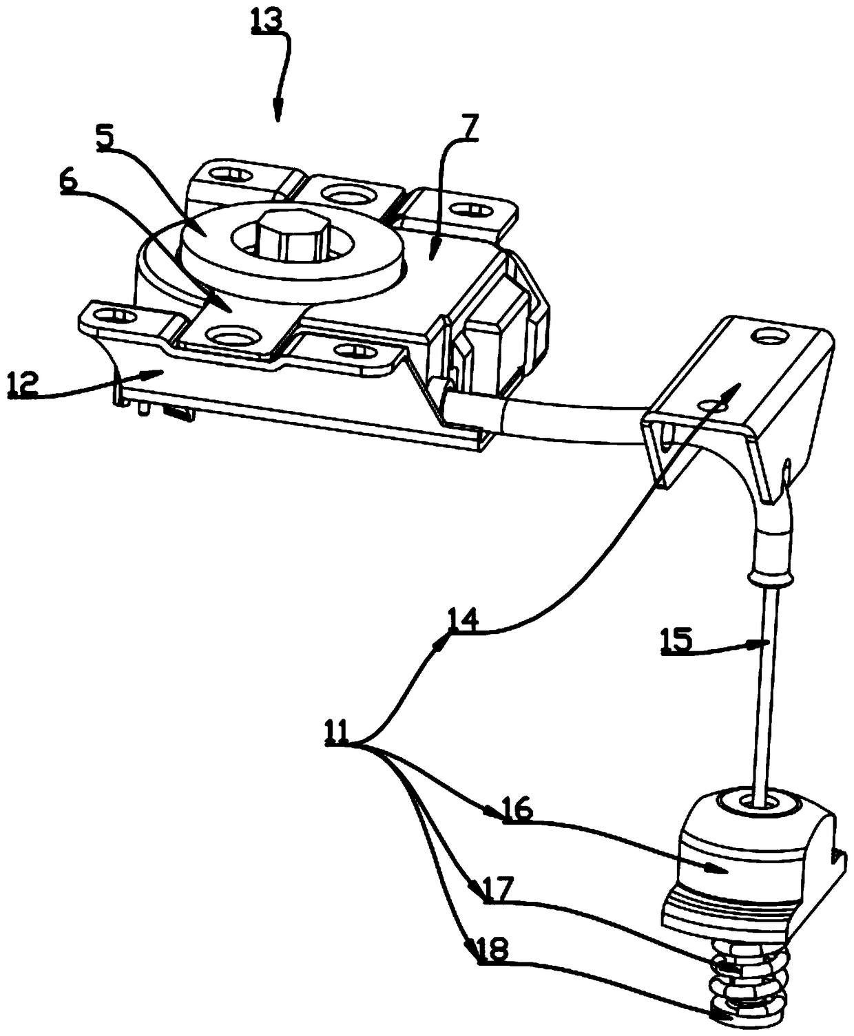 Novel lower limit spare tire lifter