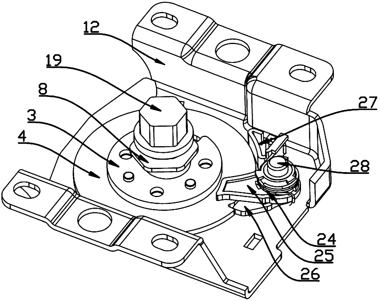 Novel lower limit spare tire lifter