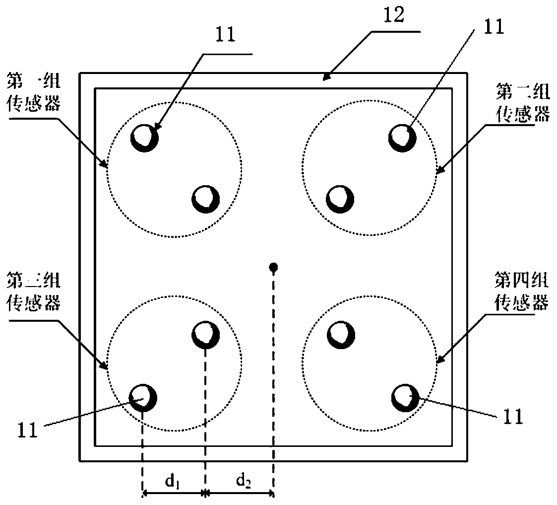 Overhead line partial discharge positioning device and method based on ultrasonic array