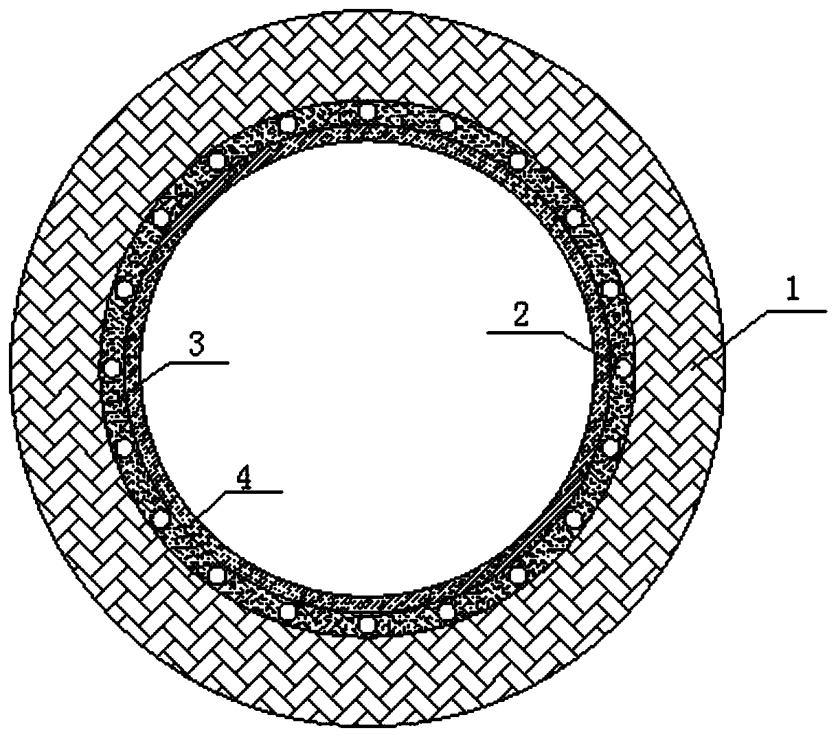 Construction method of deep foundation pit open caisson self-sinking support system