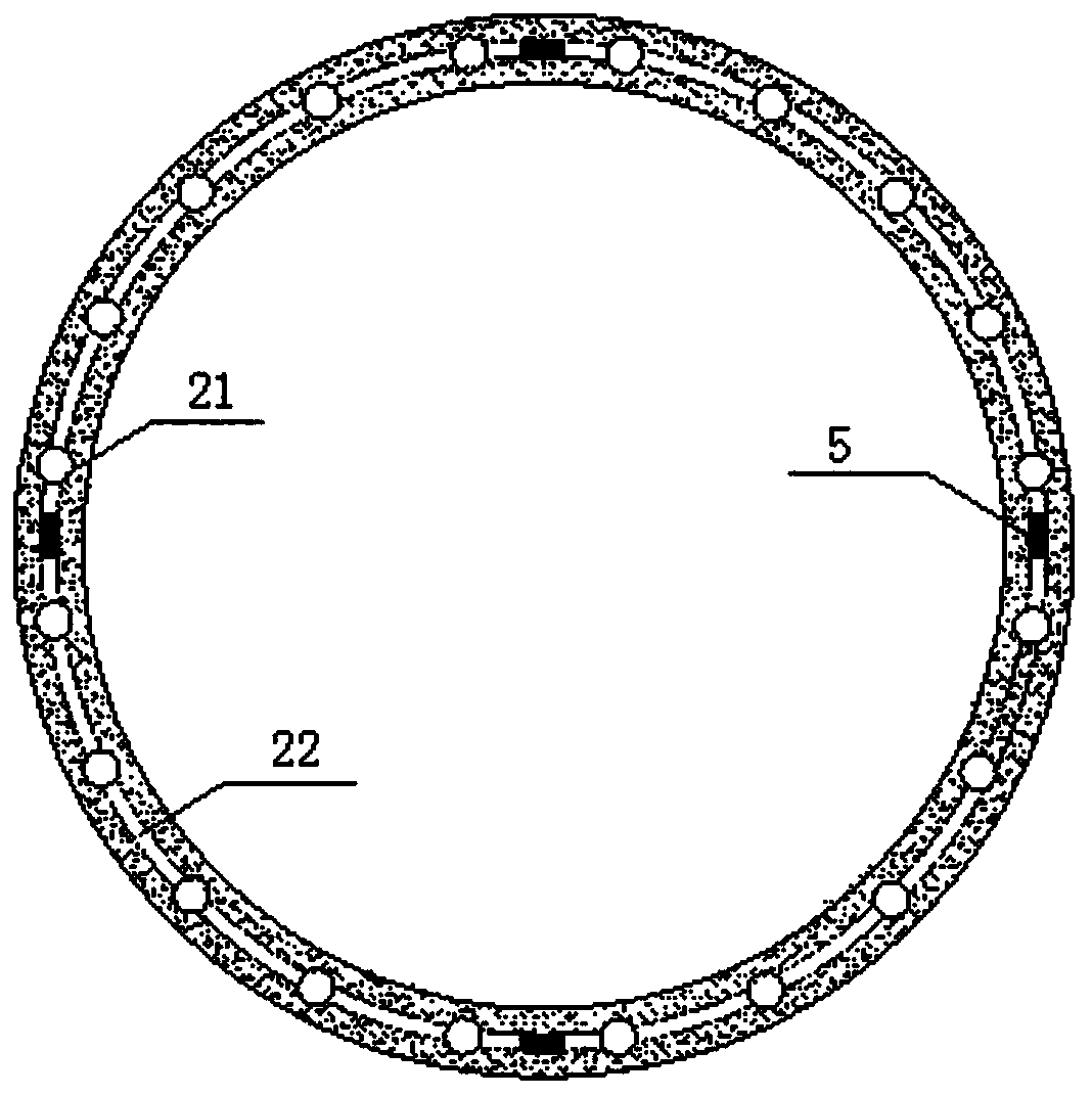 Construction method of deep foundation pit open caisson self-sinking support system