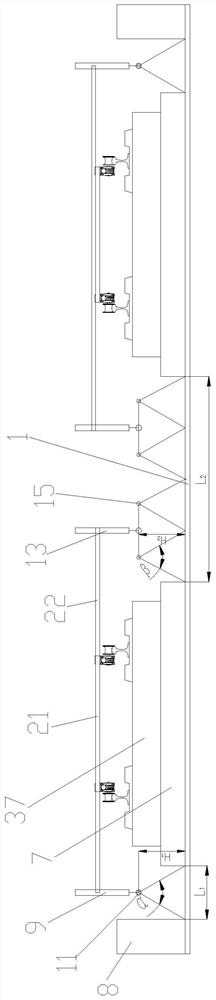 A bridge deck waterproof material spraying machine and spraying method