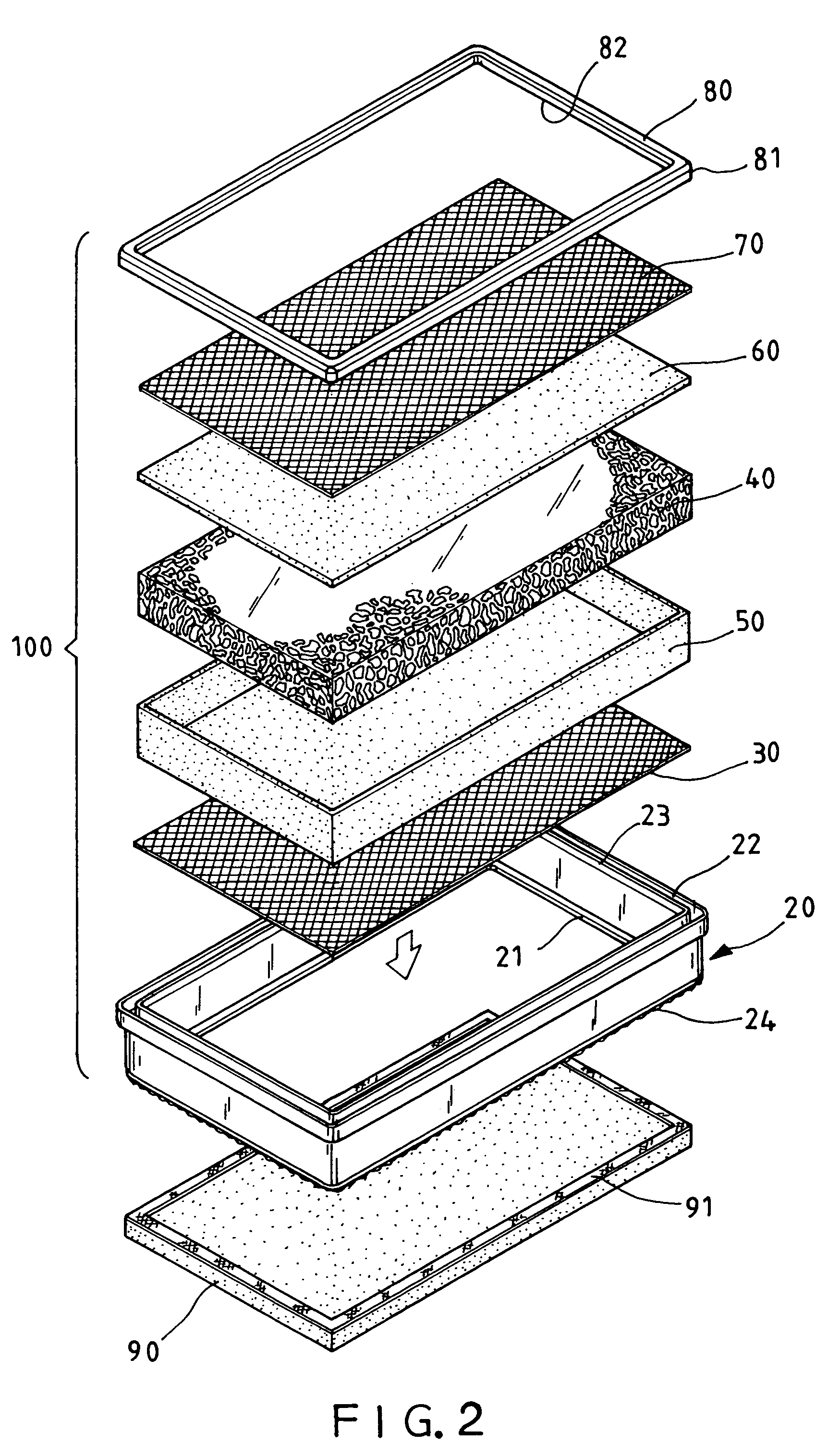 Apparatus with nano-sized platinum black and oxygen-rich ceramic powder for filtering the incoming air into an internal combustion engine