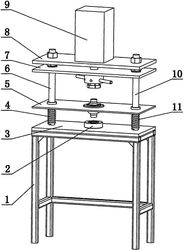 Press mounting device for bearing of rear axle differential of small vehicle