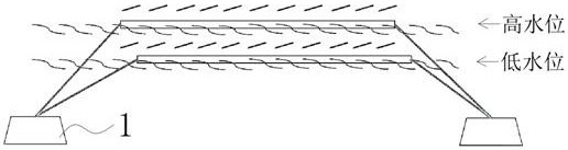 Anchoring device and anchoring method for overwater photovoltaic array