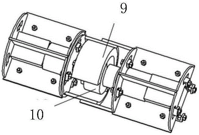 Main shaft built-in mechanical on-line dynamic balancing system