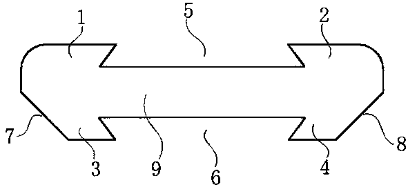 Go/no go gauge fast-checking dovetail size of brake blade and manufacturing method thereof