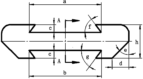 Go/no go gauge fast-checking dovetail size of brake blade and manufacturing method thereof