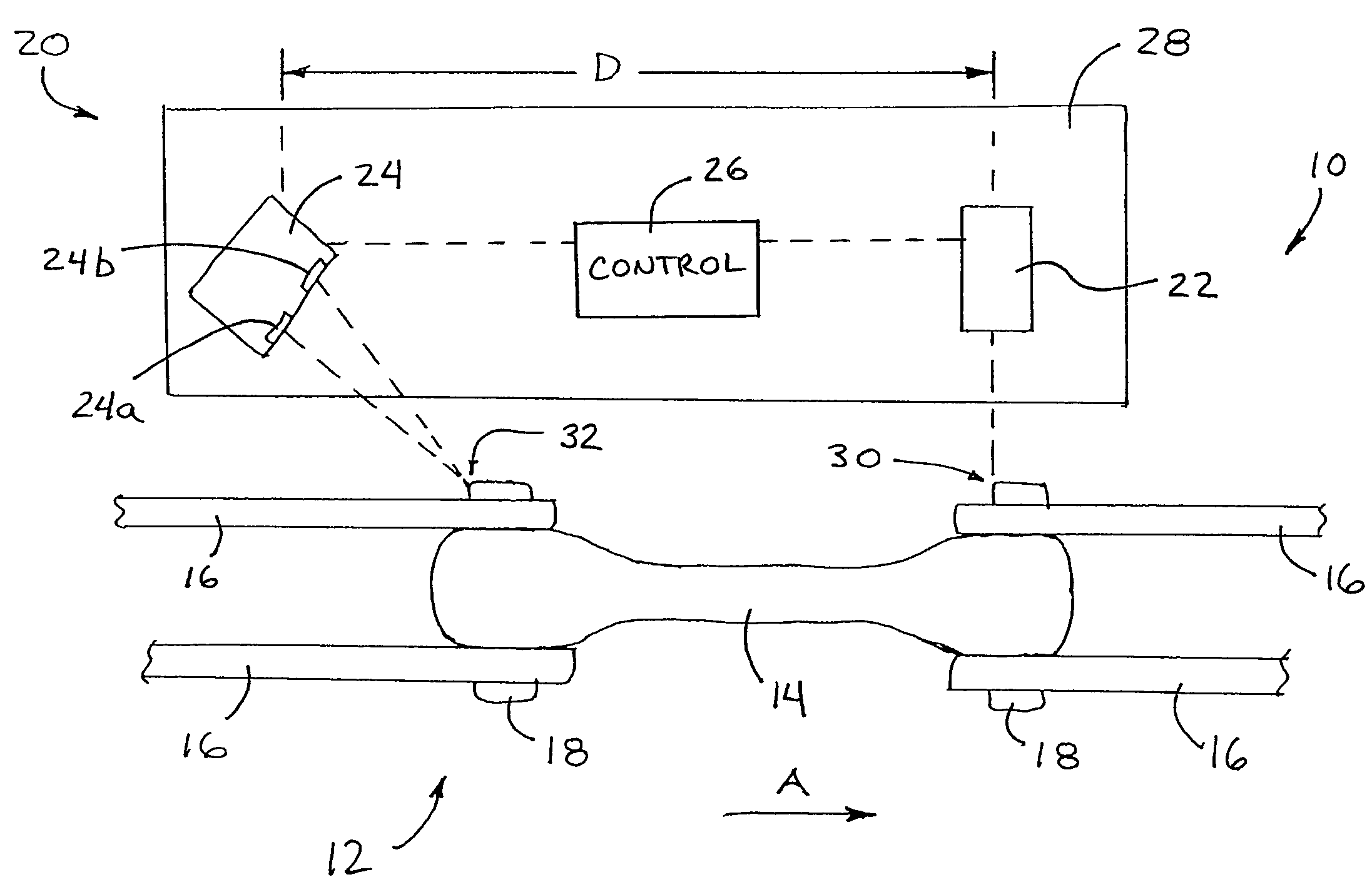 Chain wear monitoring device