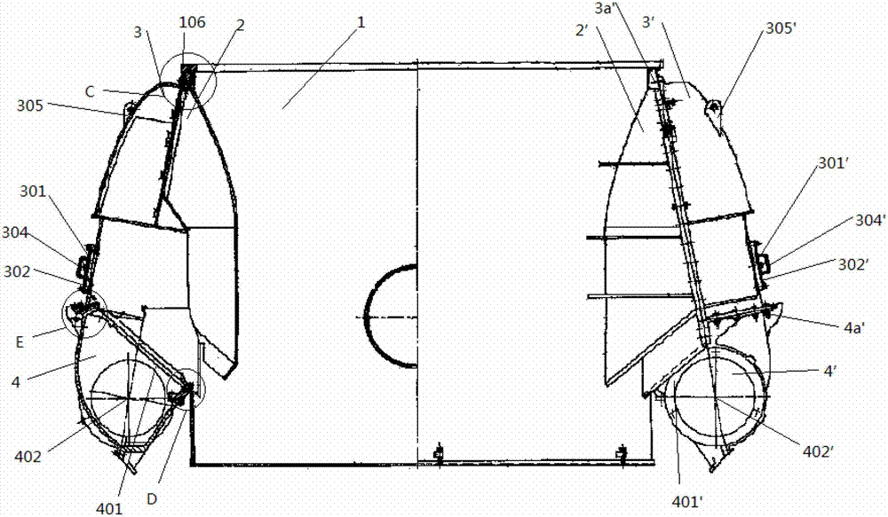 Shell structure of grinding roller of roll mill