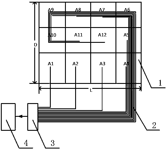 Flue section matrix type real-time synchronous on-line sampling analysis device and sampling method thereof