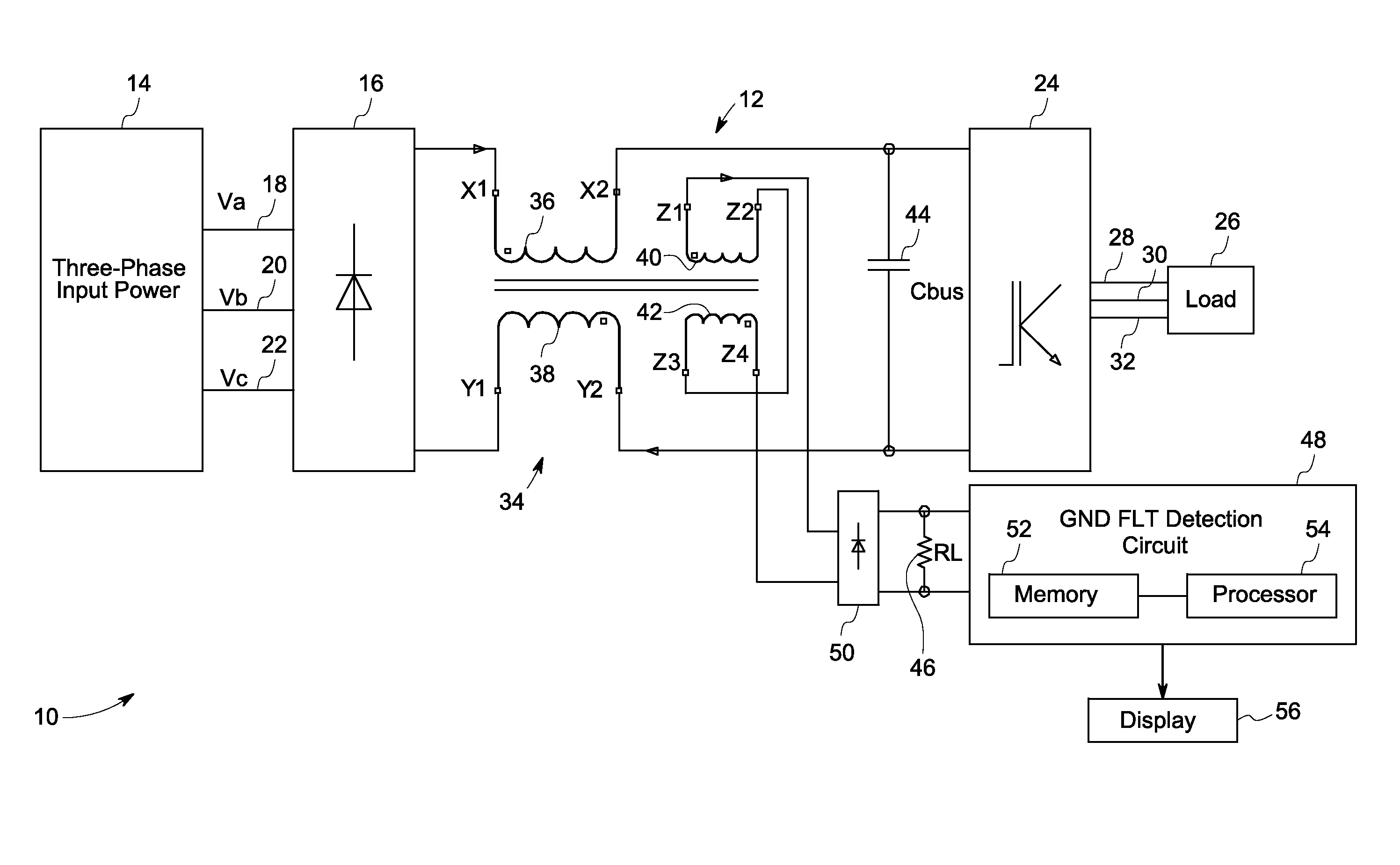 Ground fault detection system and method