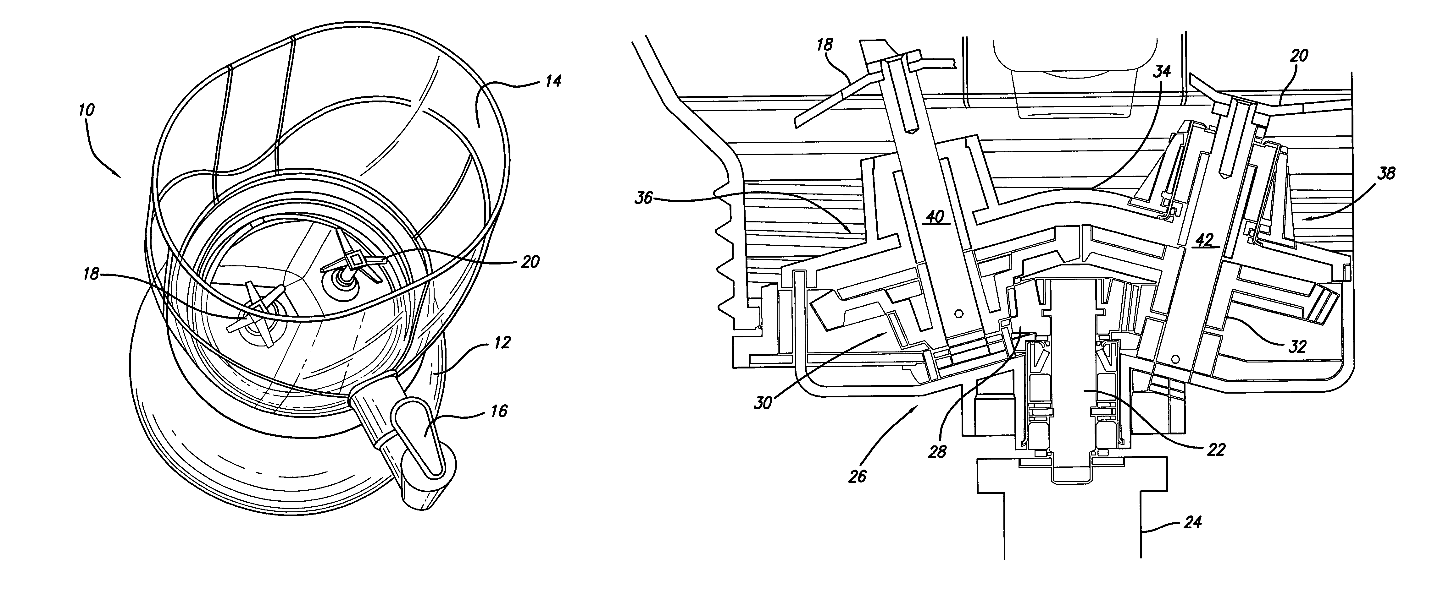 Multiple blade blender apparatus