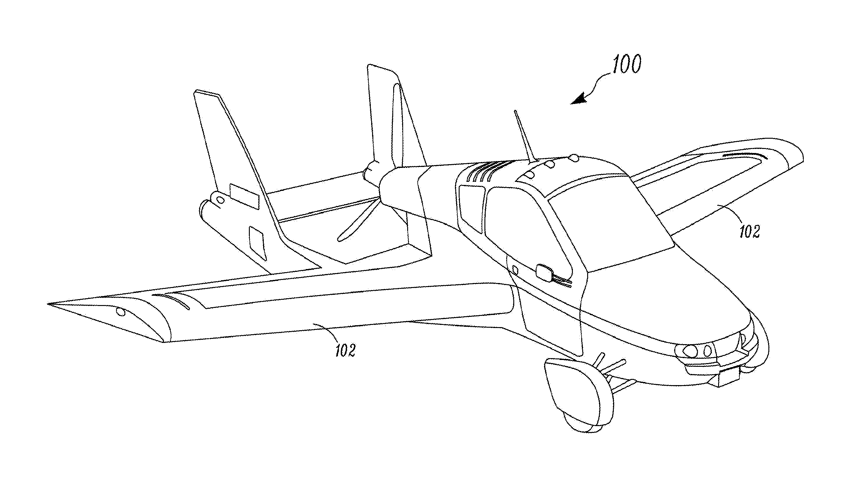 Roadable aircraft and related systems