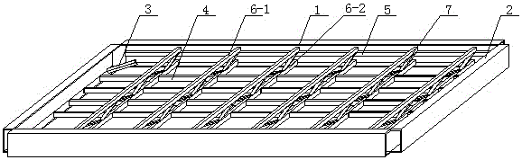 Double-layer all-steel structure floor with embedded channel steel beams