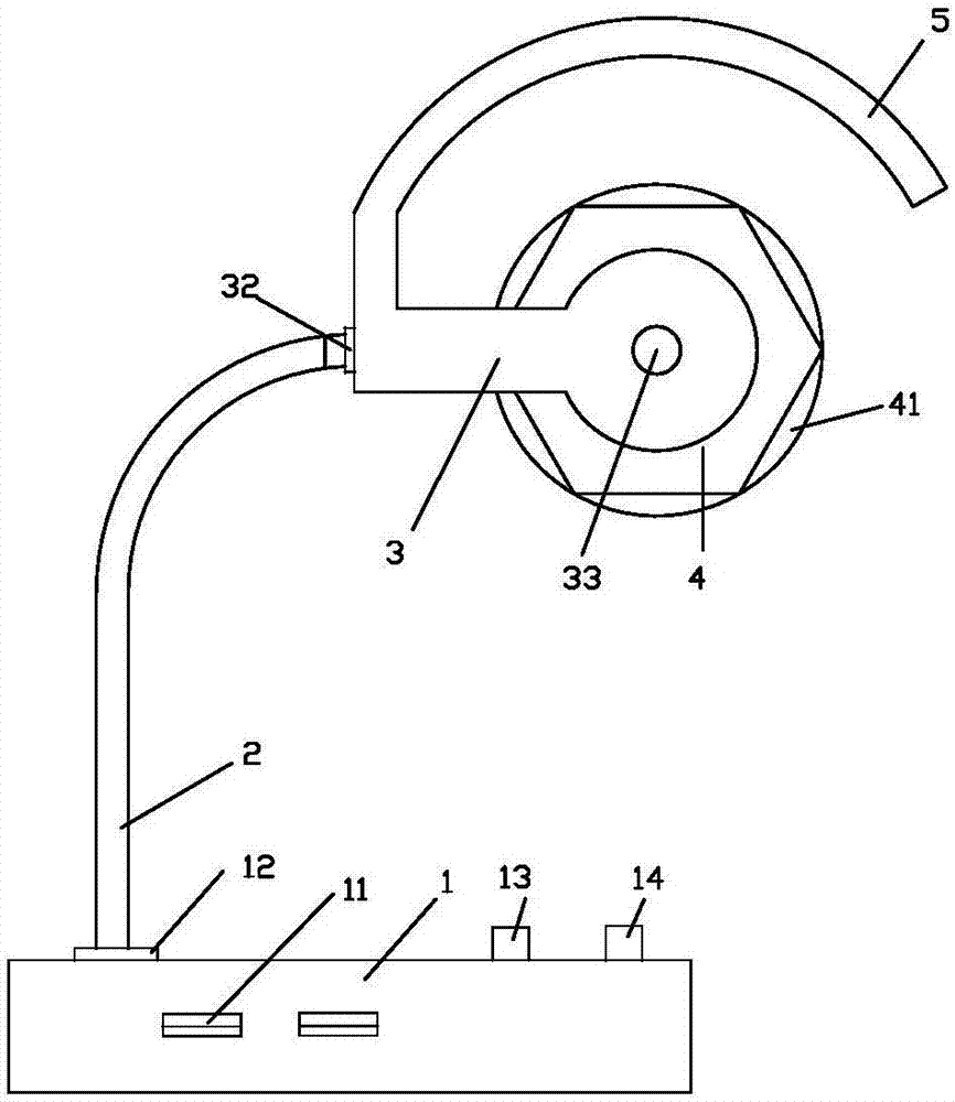 Multi-face rotary type LED luminous module and table lamp based on wireless power supply