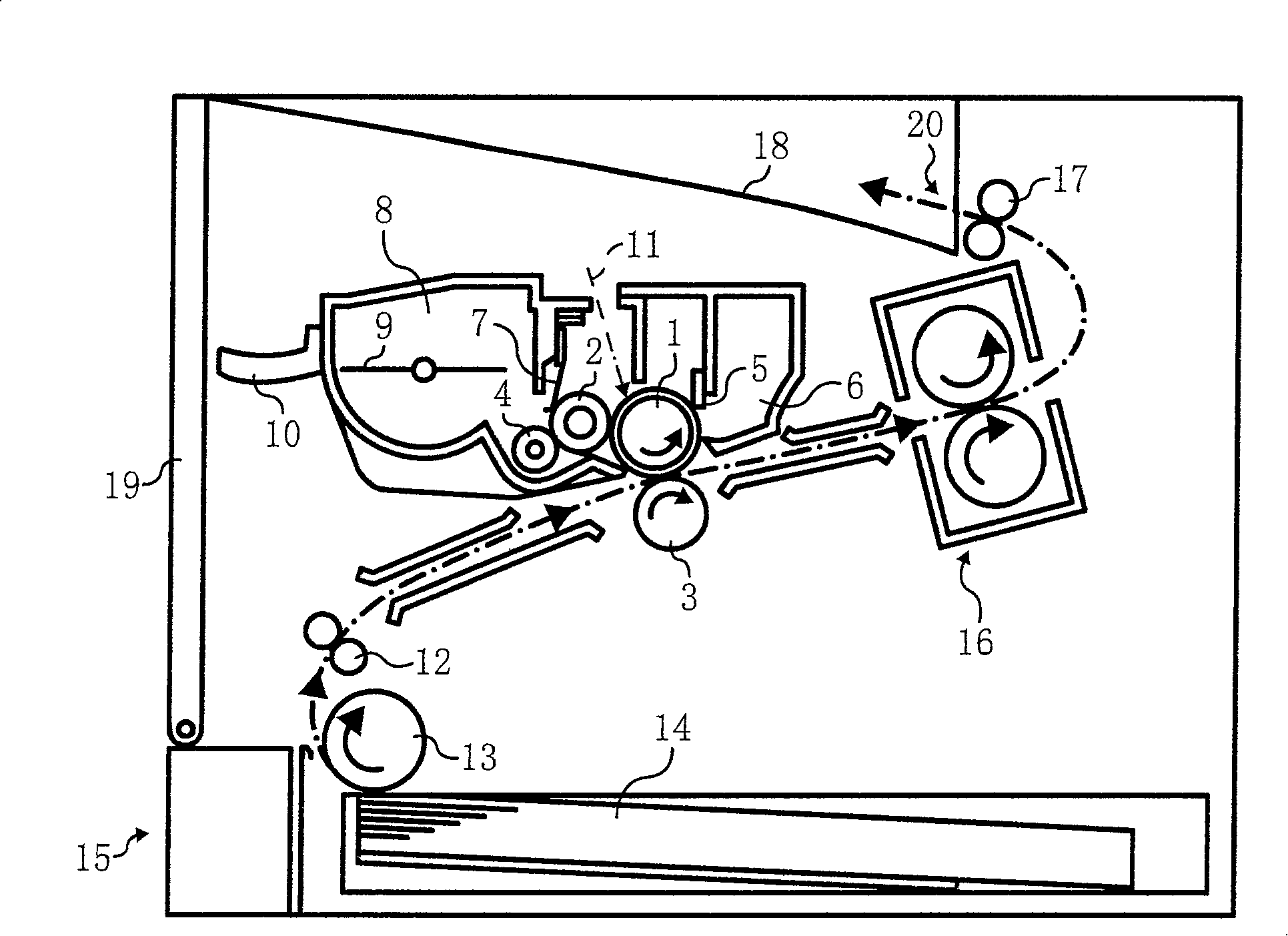 Powder amount detection device, developing apparatus, processing cassette and image forming device