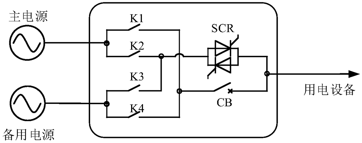 Hybrid dual power switching circuit and dual power system