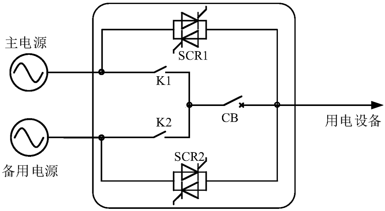 Hybrid dual power switching circuit and dual power system