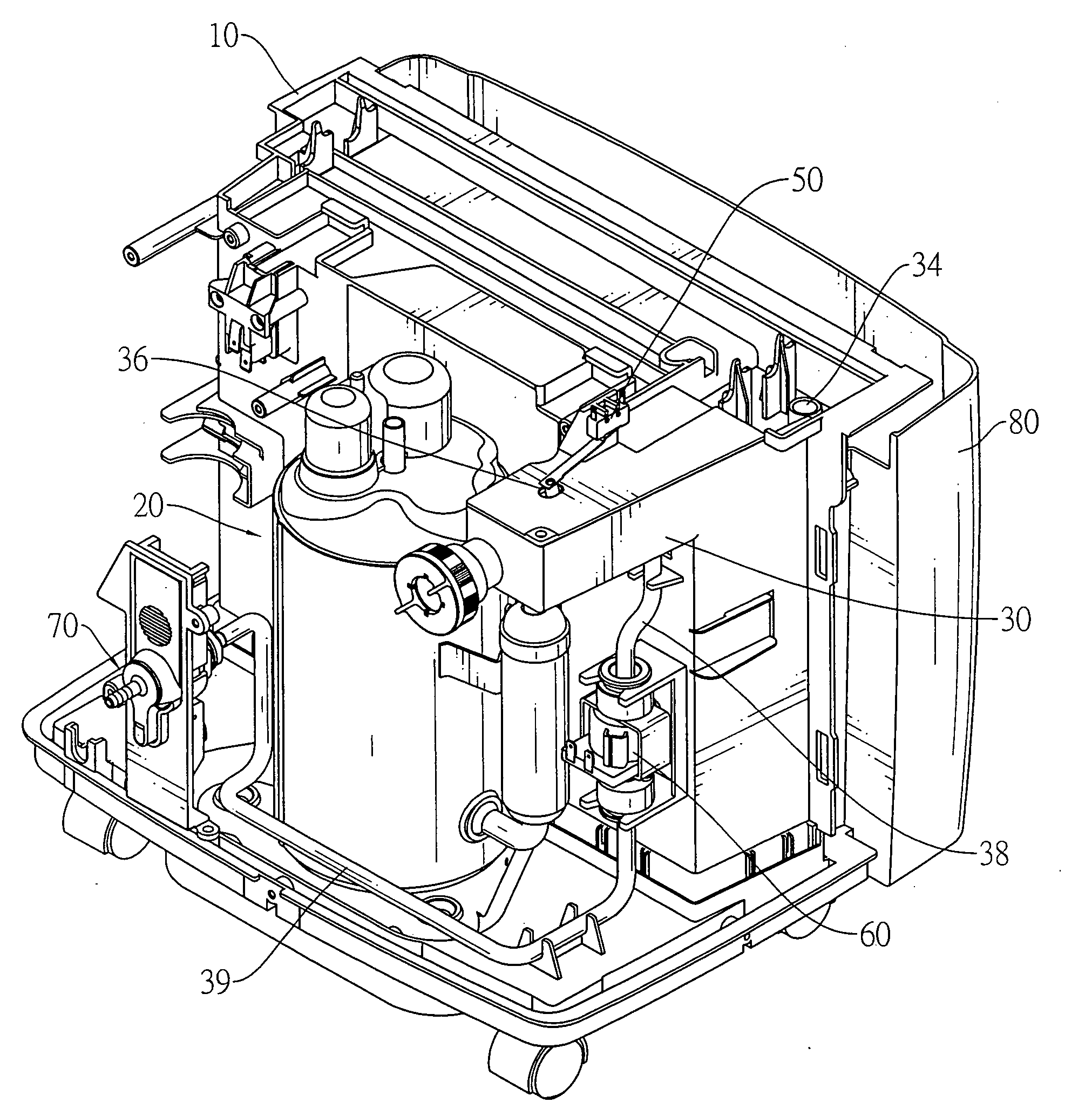 Dehumidifier with multistage draining