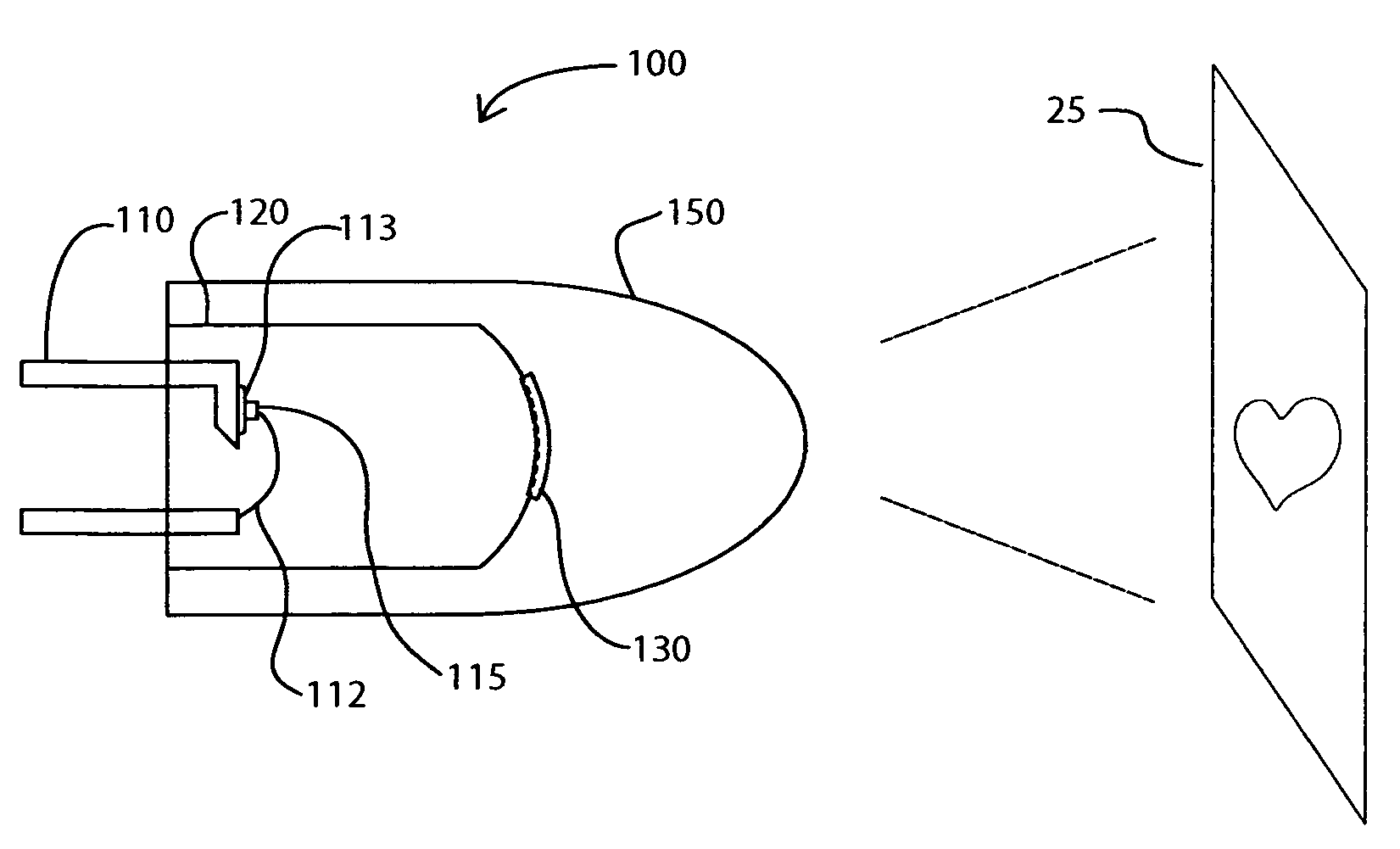 LED image projection apparatus