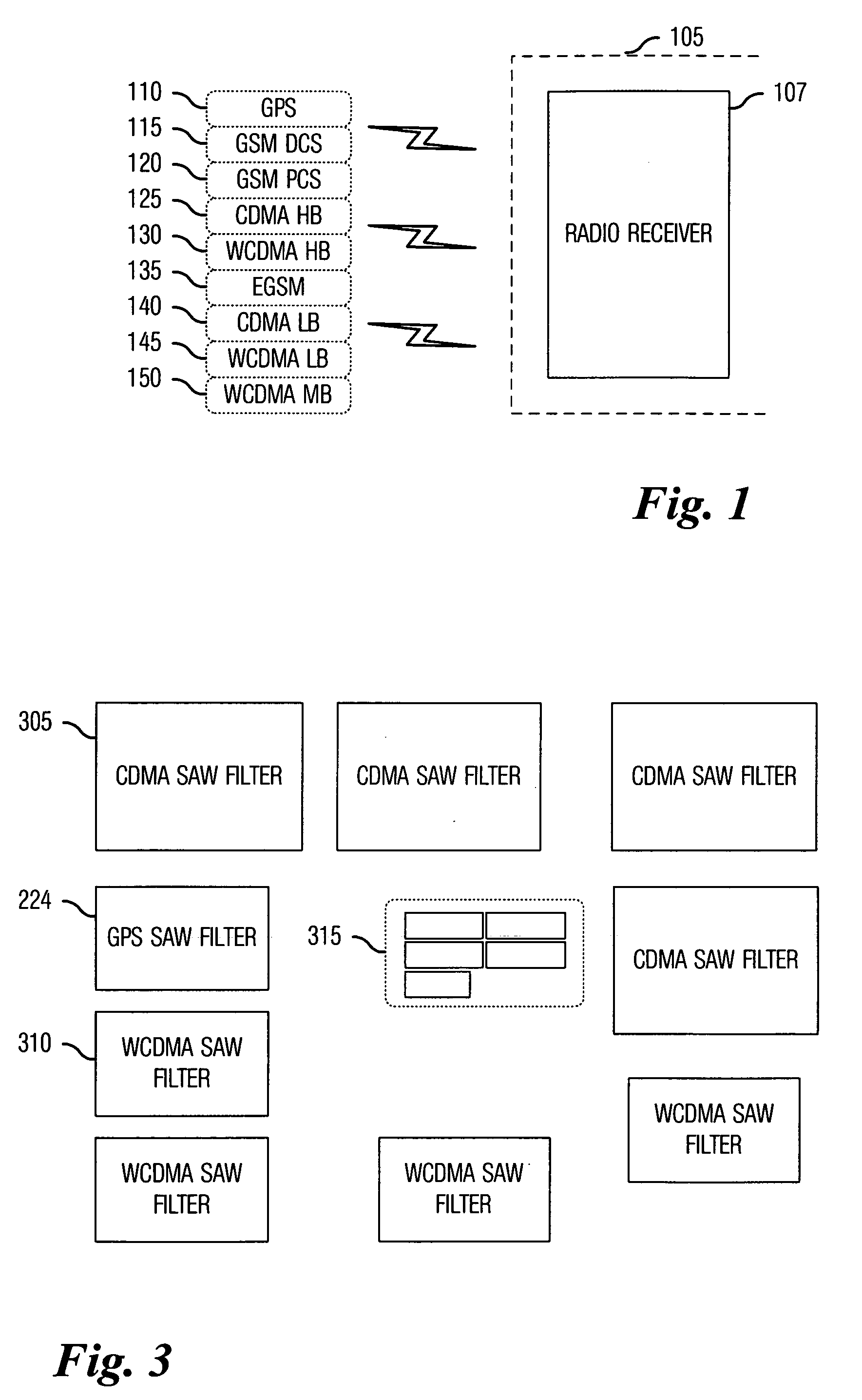 Integrated radio frequency filters for multiband transceivers