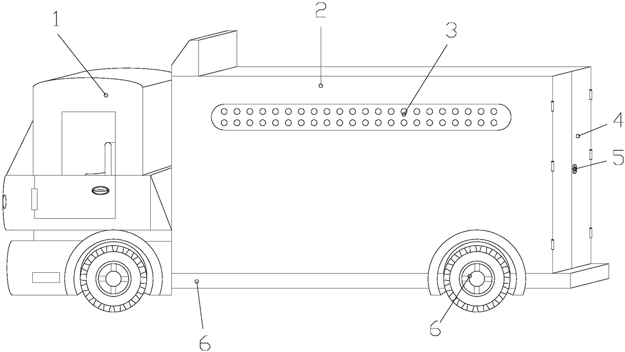 After-disaster-vehicle anti-reburning automatic compounding loading device for vehicle rescuing