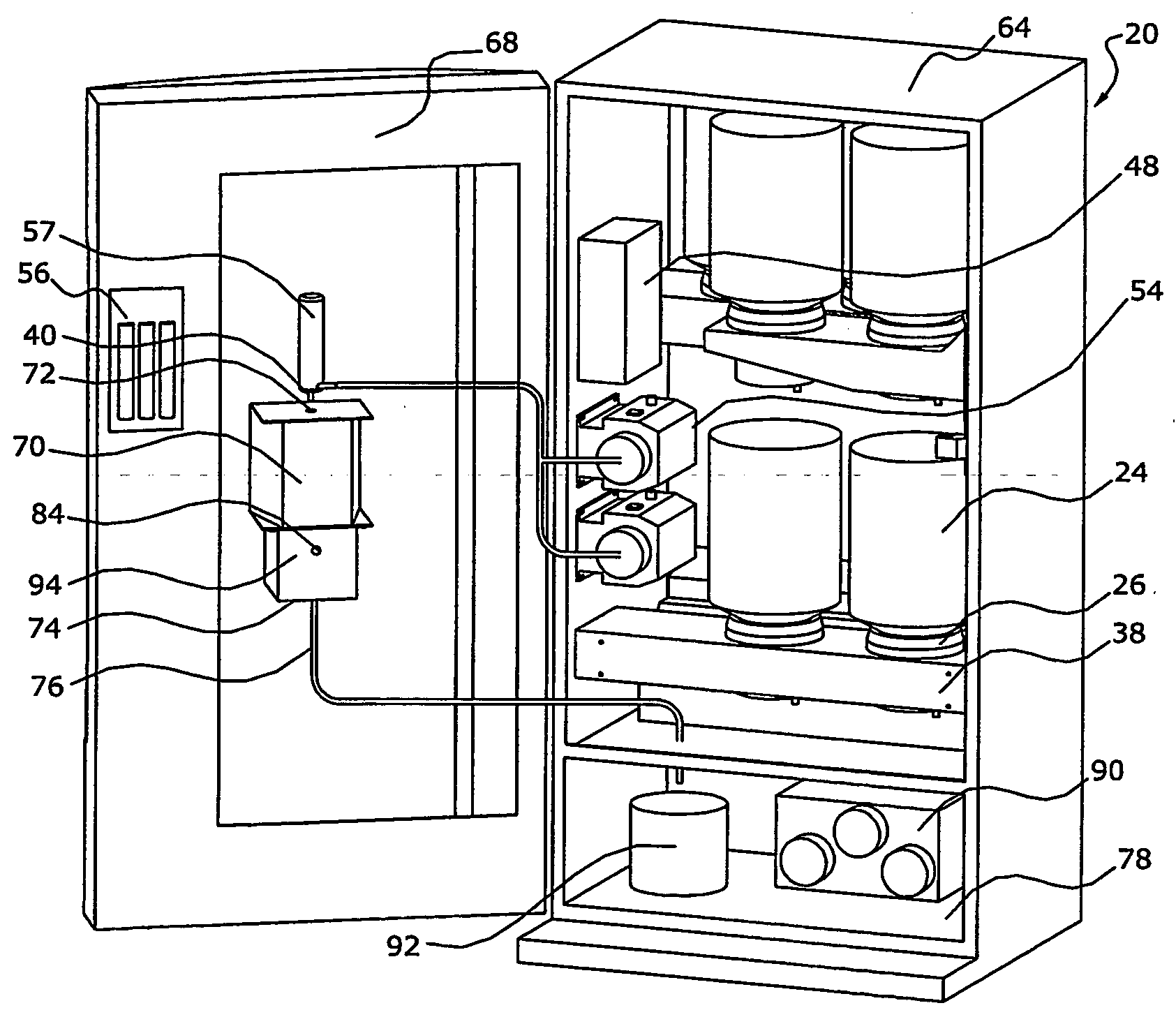 Vending machine for dispensing potable liquid