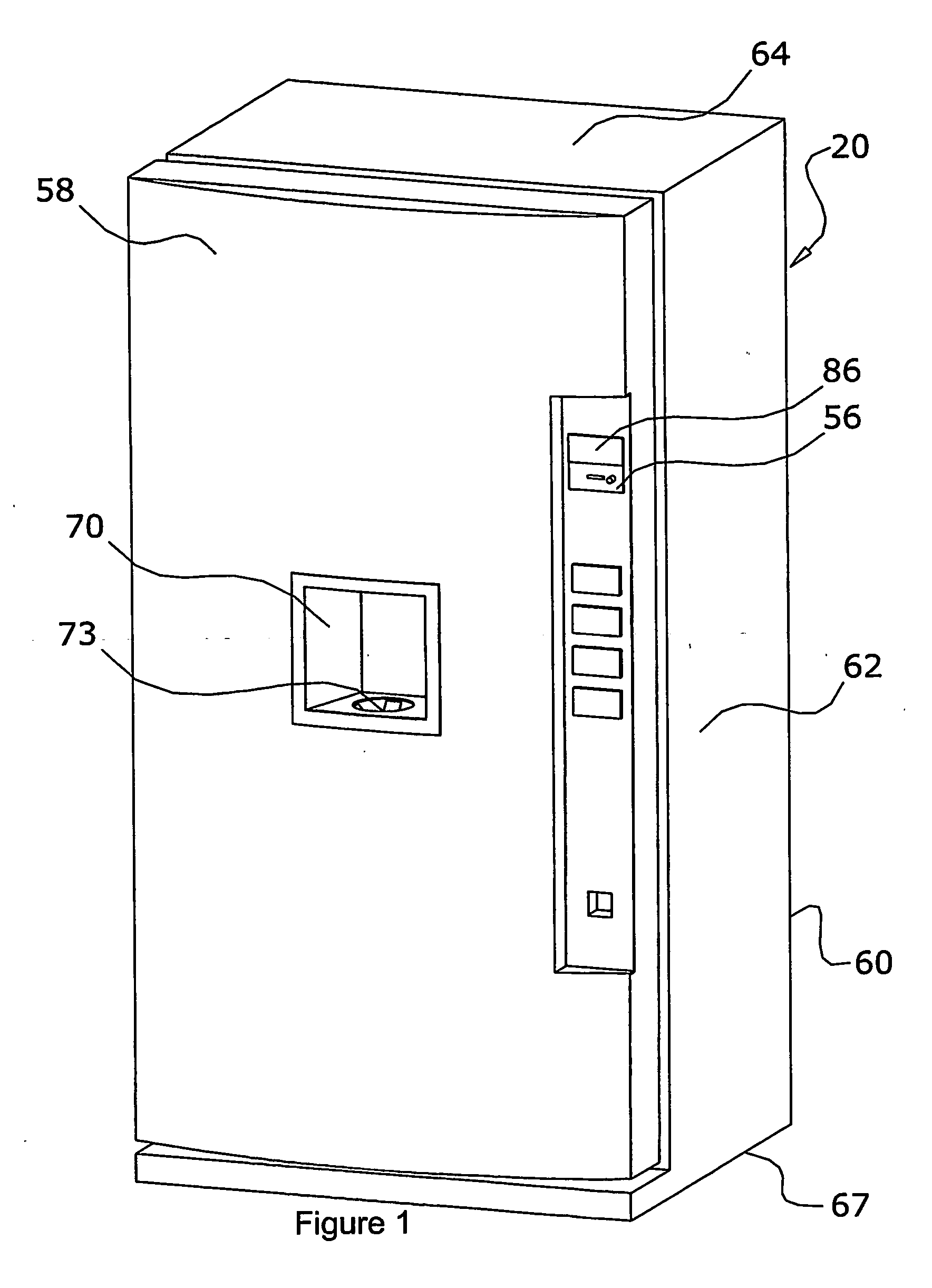 Vending machine for dispensing potable liquid