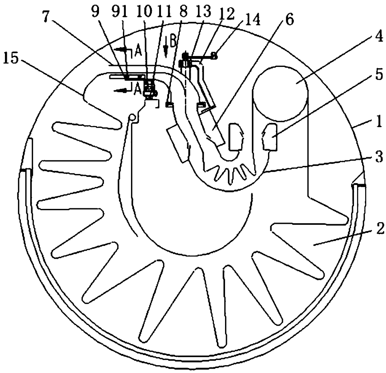 Dyeing machine retractable cloth placing device and dyeing machine