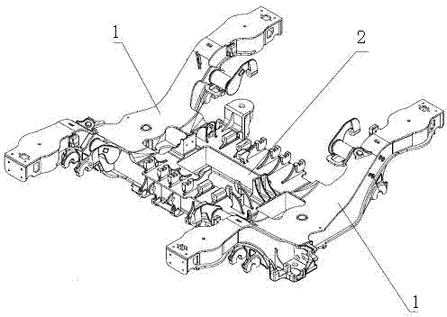 Standard motor train unit power bogie frame