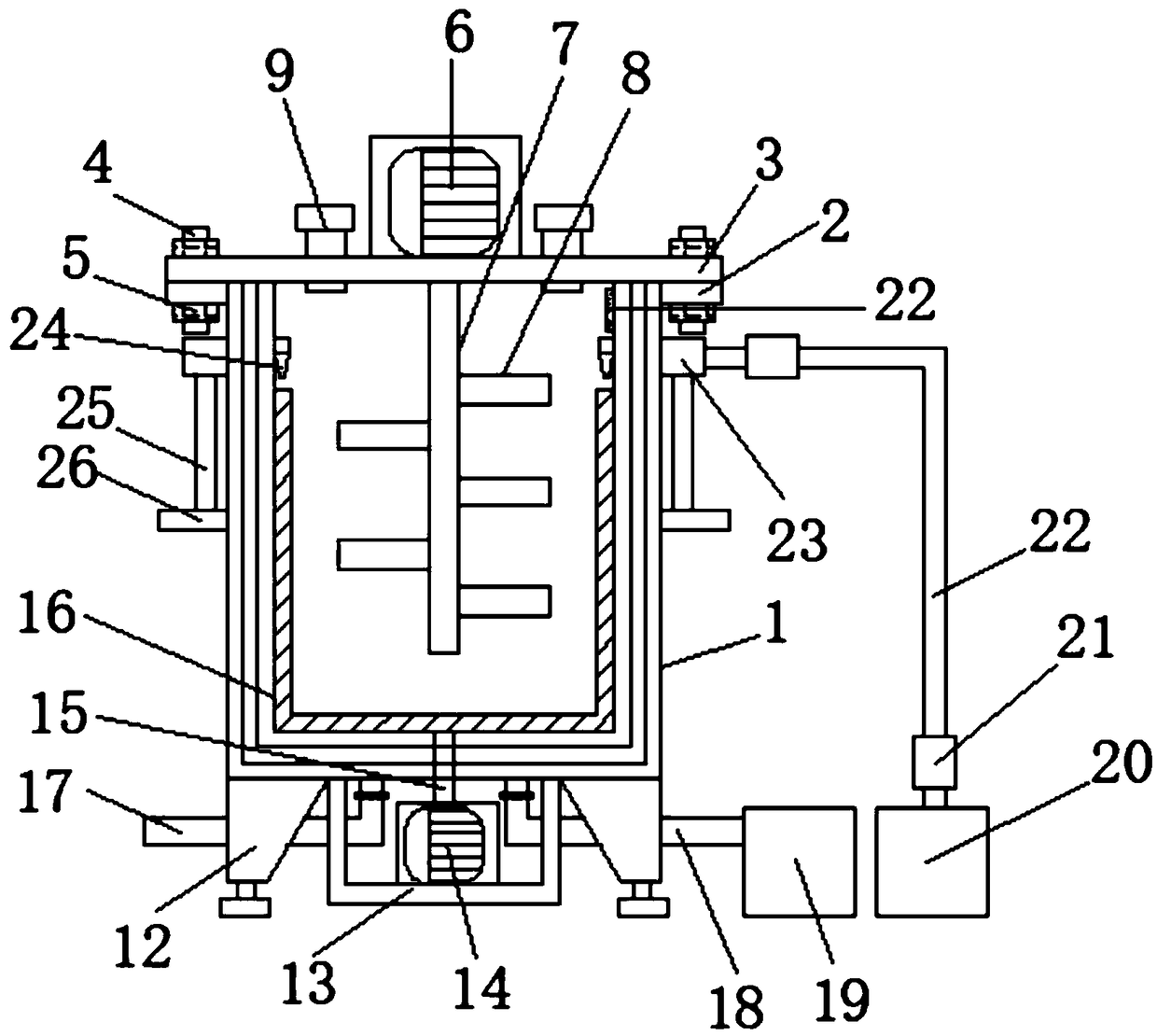 Reaction kettle capable of being conveniently washed, having temperature control function and used for chemical production