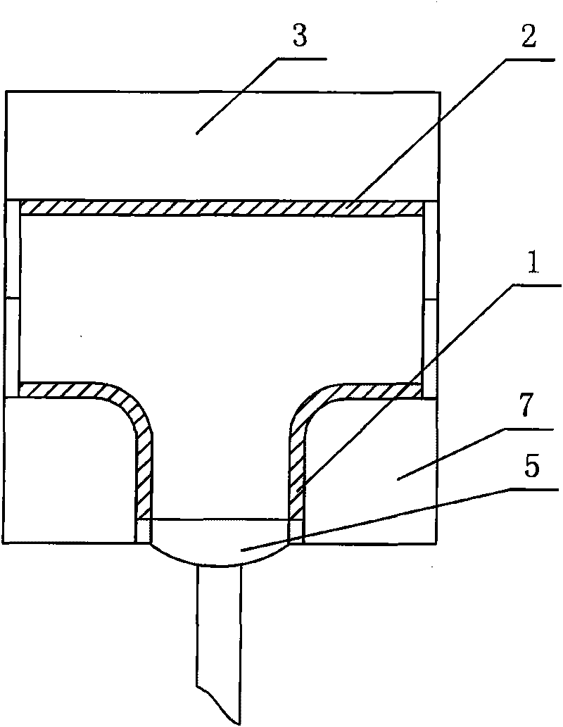 Hot pressing forming mould and hot pressing forming method of super long branch pipe three-way pipe fitting