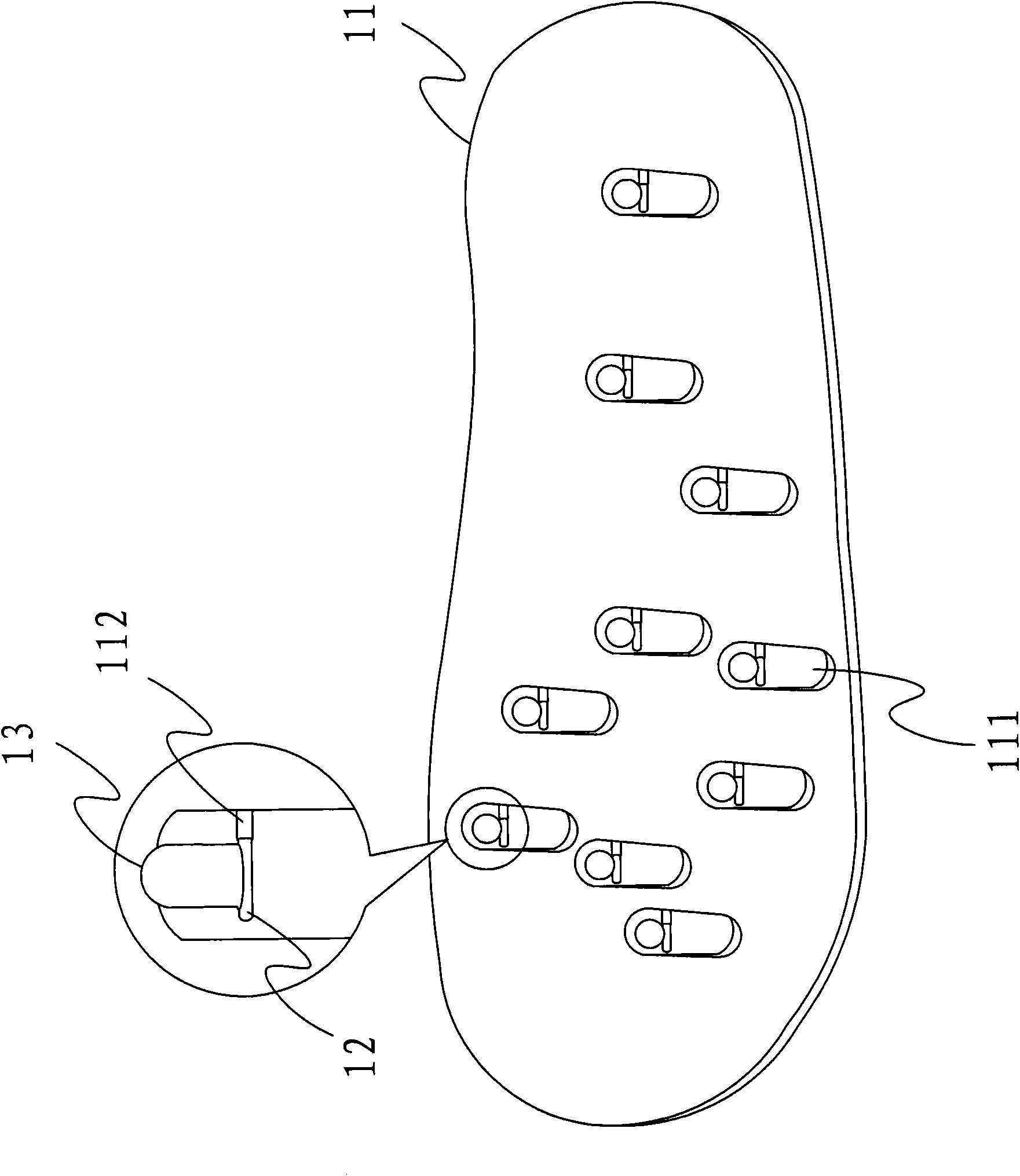 Adjustable massaging insole