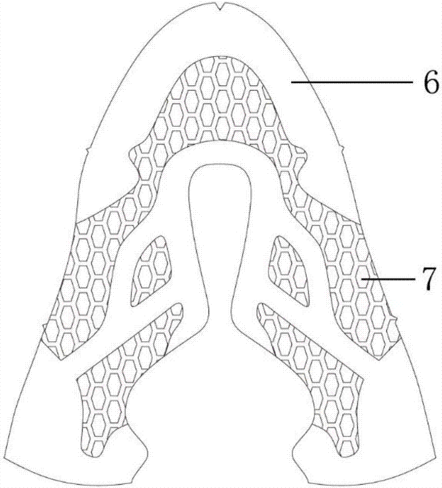 Multifunctional warp-knitted jacquard interval shoe upper fabric of graphene modified polyester fibers and production method thereof