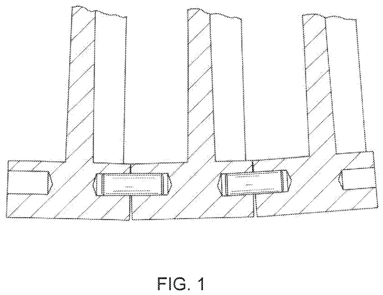 Assembly of vane units