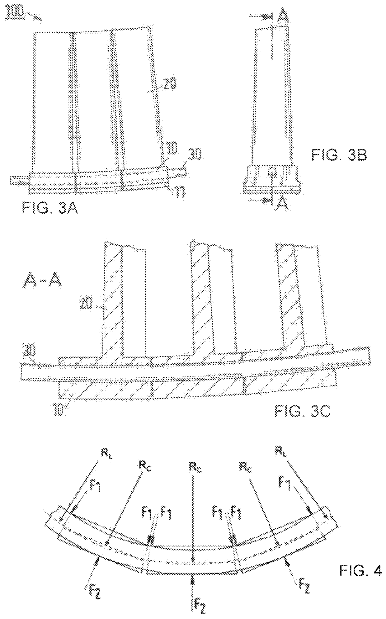 Assembly of vane units