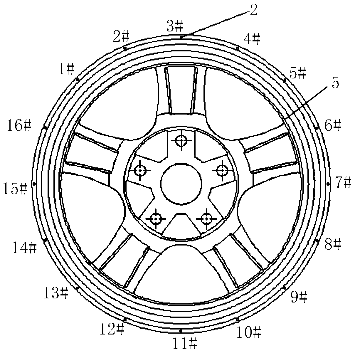 Vehicle tire blowout warning device and method based on electrical resistance dynamic tomography