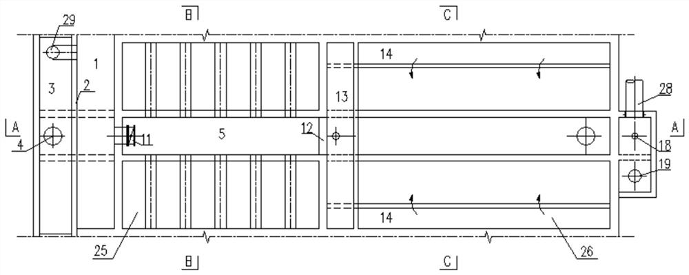 Carbon-sand double filter tank with central canals