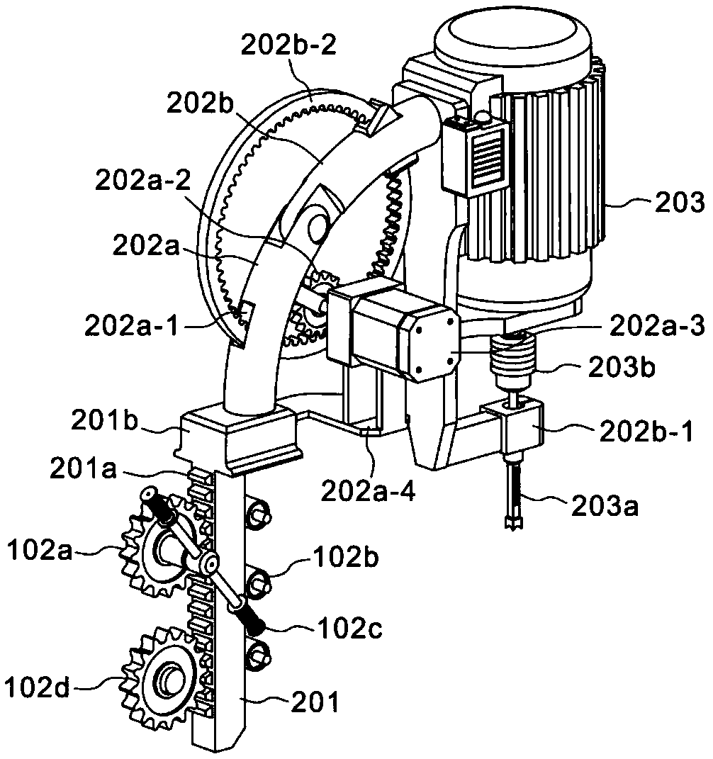 Multidirectional adjustable mortising machine