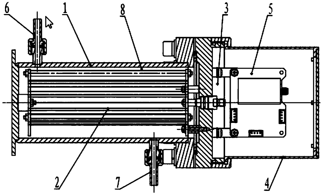 An anti-pollution high-concentration tritium gas monitoring ionization chamber