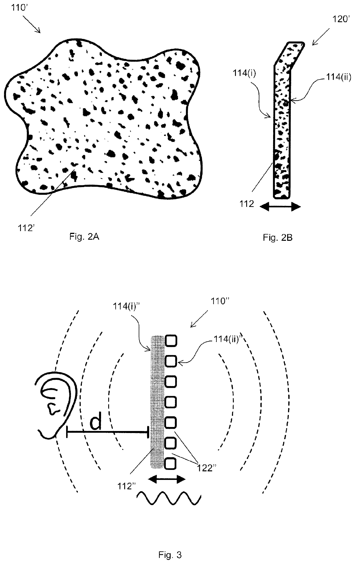 Dipole loudspeaker for producing sound at bass frequencies