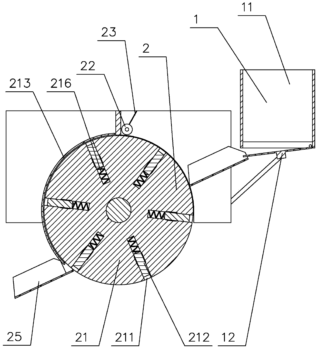 Vegetable and fruit kernel removing device