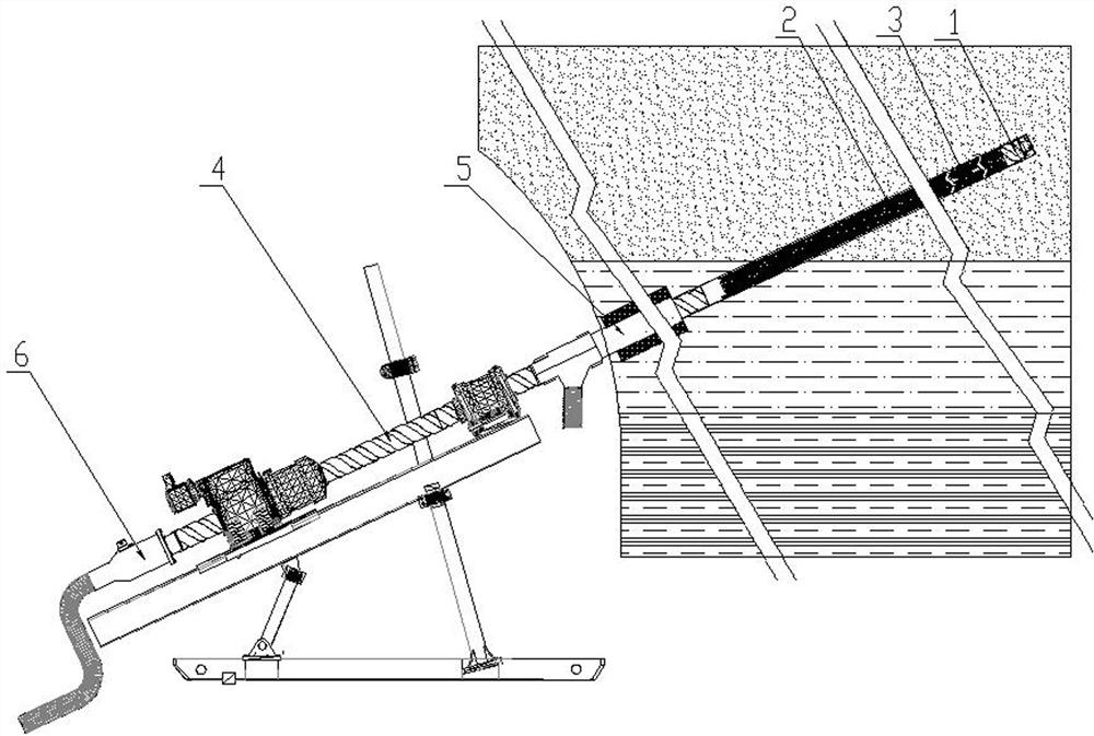 Spray hole prevention drilling, cutting and punching drill tool for crossing hole of outburst coal seam