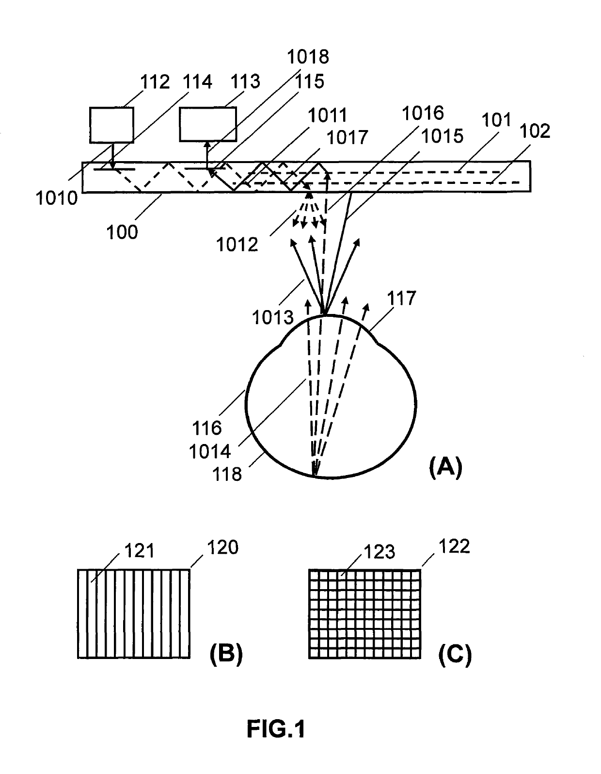 Holographic waveguide optical tracker